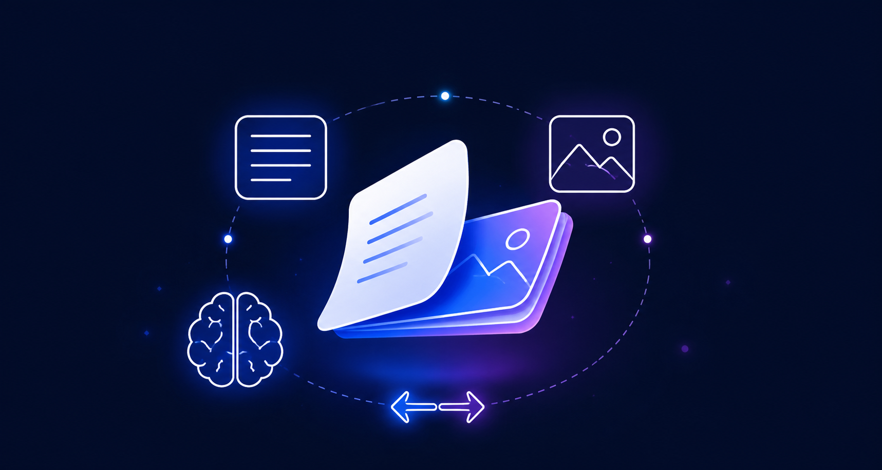 Dual coding theory illustrated — text and image forming two memory pathways on a flashcard