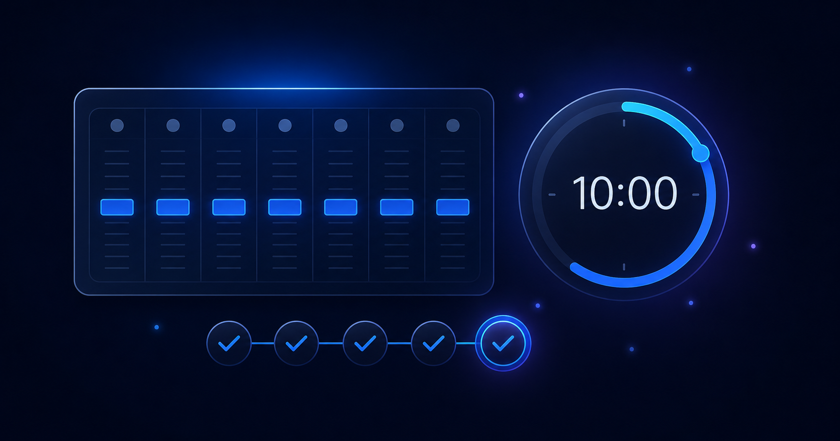 Weekly microlearning calendar with short 10-minute study blocks, a countdown timer, and a daily streak tracker